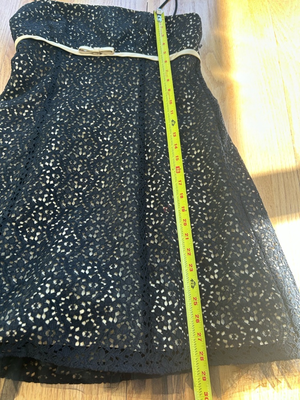 Vintage Betsy & Adam Size 14 Black Lace Gold‎ Empire Waist Dress Y2K Coquette - Picture 8 of 9